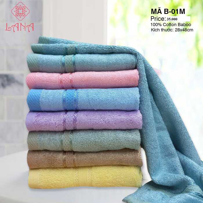 Khăn mặt sợi tre Lana