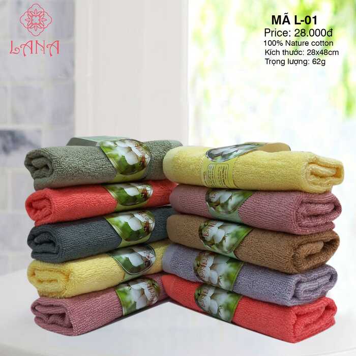 Khăn mặt sợi tre Lana