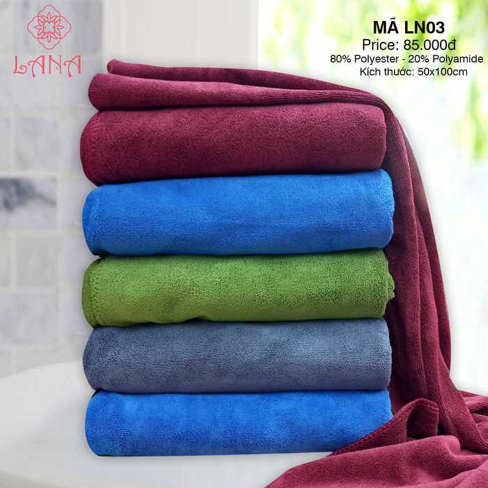 Khăn mặt sợi tre Lana